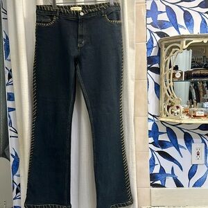 NWOT Women’s Kavita Cotton & Spandex Woven Boot Cut Leg Jeans Size 44 US 10